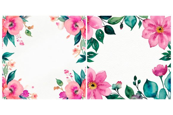 Flower Frame Pattern Watercolor Illustrations Review