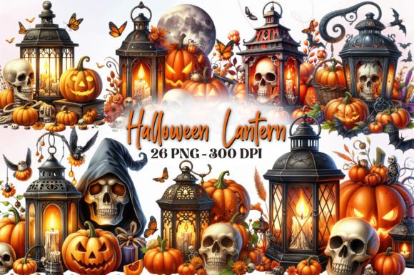 Halloween Lantern Watercolor Clipart Review