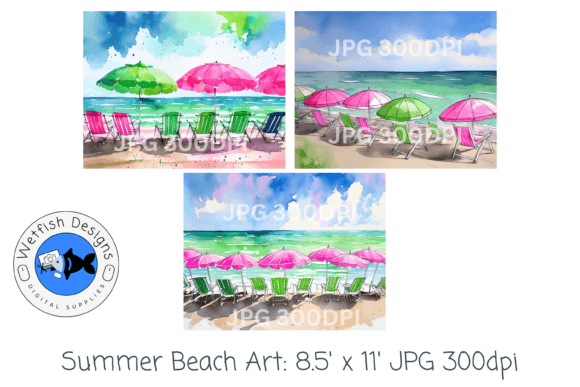 Summer Beach Watercolor Illustrations Review
