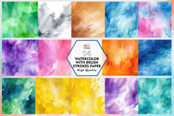 Watercolor Brush Strokes Illustrations for Crafters