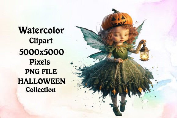 Watercolor Halloween Fairy Collection Illustrations Review