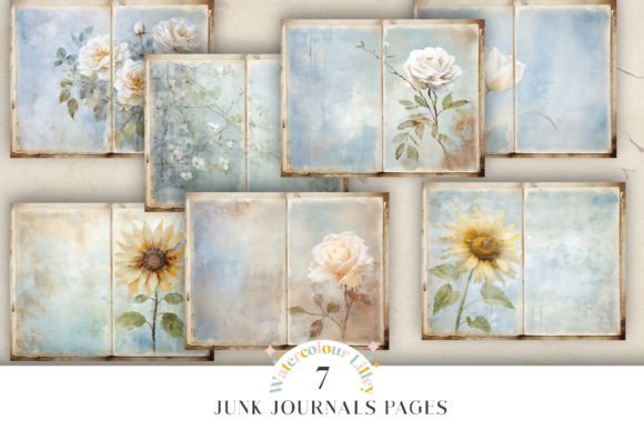 Watercolor Junk Journal Bifold Pages: Illustrations Review