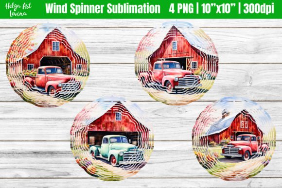 Watercolor Red Barn Wind Spinner Illustrations Review