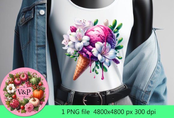 Watercolor Summer Ice-cream Lily Png Review